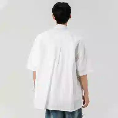 佐菲利 美式复古格子短袖夏季潮冰丝凉感宽松休闲百搭防晒衬衣衬衫 男女同款