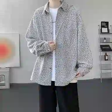 佐菲利 潮牌小香风外套港风痞帅高级感衬衣宽松翻领夹克衫衬衫 男女同款