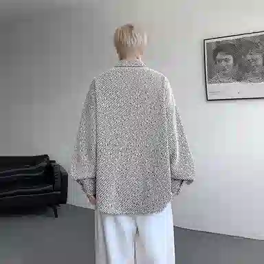 佐菲利 潮牌小香风外套港风痞帅高级感衬衣宽松翻领夹克衫衬衫 男女同款