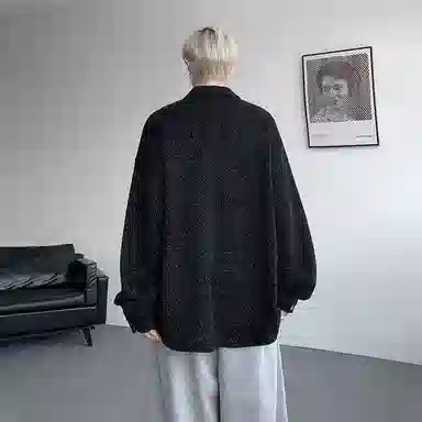 佐菲利 潮牌小香风外套港风痞帅高级感衬衣宽松翻领夹克衫衬衫 男女同款