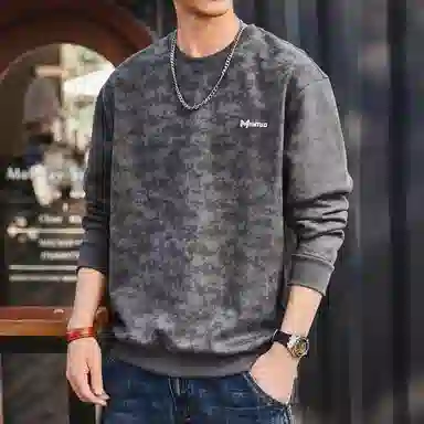 格蓝鹿 休闲宽松圆领卫衣 男款