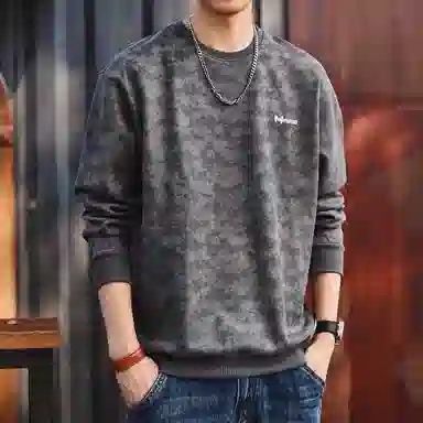 格蓝鹿 休闲宽松圆领卫衣 男款