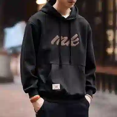 格蓝鹿 重磅复古连帽长袖卫衣 男款