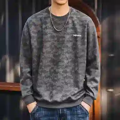 格蓝鹿 休闲宽松圆领卫衣 男款