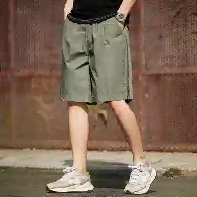 格蓝鹿 美式中腰宽松五分休闲短裤 男款