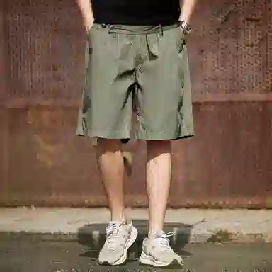 格蓝鹿 美式中腰宽松五分休闲短裤 男款