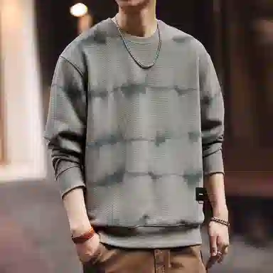 格蓝鹿 高端复古潮牌宽松圆领卫衣 男款