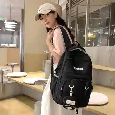 行途 大容量简约时尚大学生休闲旅行 背包双肩包 男女同款情侣款 多色 尼龙