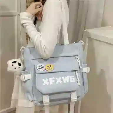 行途 时尚百搭字母设计潮流 牛津布 斜挎单肩包 男女同款情侣款 多色