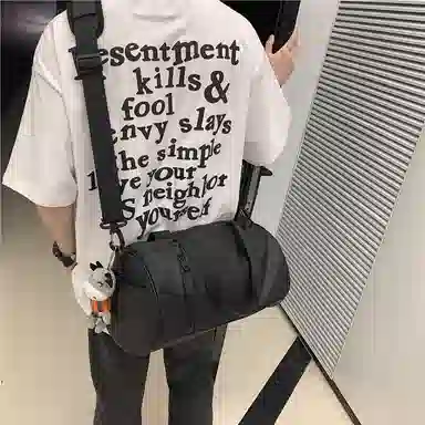 行途 大容量百搭 牛津布 健身包 大号 男女同款情侣款 绿色/灰色/黑色