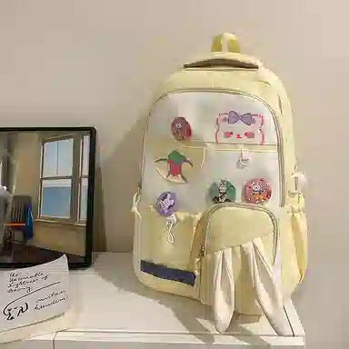 行途 多巴胺撞色甜美大容量 尼龙 双肩包 男女同款情侣款 多色