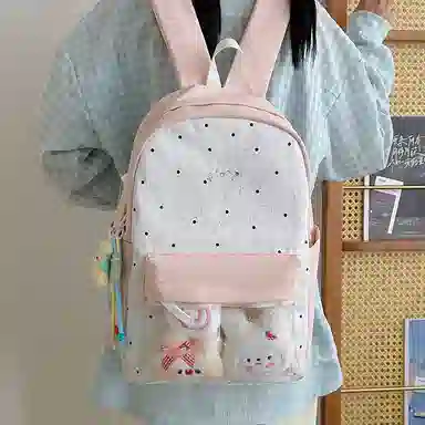 行途 高颜值可爱日系痛包学院透明 尼龙 双肩包 女款 多色