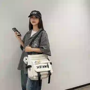 行途 时尚百搭字母设计潮流 牛津布 斜挎单肩包 男女同款情侣款 多色