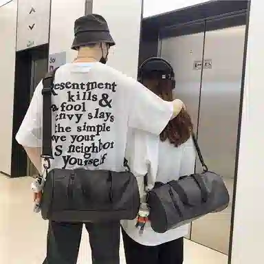 行途 大容量百搭 牛津布 健身包 大号 男女同款情侣款 绿色/灰色/黑色