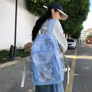 行途 潮流学院风简约 尼龙 双肩包 女款 多色