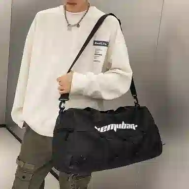 行途 大容量干湿分离 牛津布 手提单肩斜挎旅行包健身包 大号 男女同款情侣款 黑色/白色/蓝色/卡其色