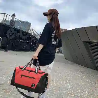 行途 旅行包干湿分离运动瑜伽包独立鞋仓大容量短途旅行训练包 牛津布 健身包 中号 男女同款情侣款 黑色/灰色/砖红色/绿色/蓝色/粉色