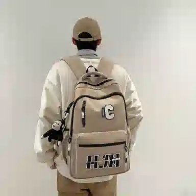 行途 潮流字母时尚简约大容量旅行高级感休闲 尼龙 双肩包 男女同款情侣款 多色