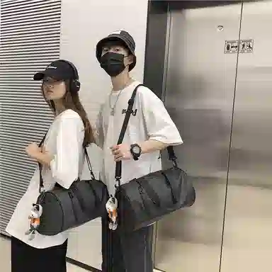 行途 大容量百搭 牛津布 健身包 大号 男女同款情侣款 绿色/灰色/黑色