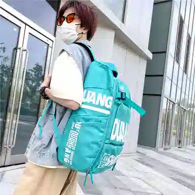 行途 大容量潮牌旅行运动训练滑雪 复合布 背包双肩包 常规 男女同款情侣款 白色/黑色/亮橘色/荧光绿色/蓝绿色/紫色