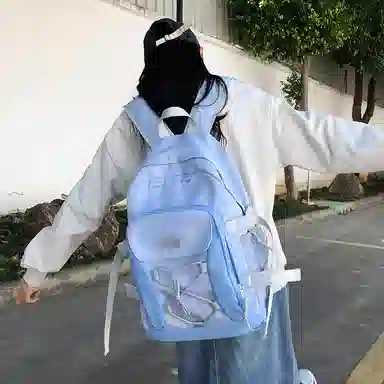 行途 潮流学院风简约 尼龙 双肩包 女款 多色