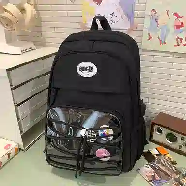 行途 书包初中生高中生大学生大容量包女防水轻便电脑背包 尼龙 双肩包 男女同款情侣款 多色