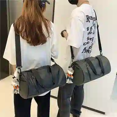 行途 大容量百搭 牛津布 健身包 大号 男女同款情侣款 绿色/灰色/黑色