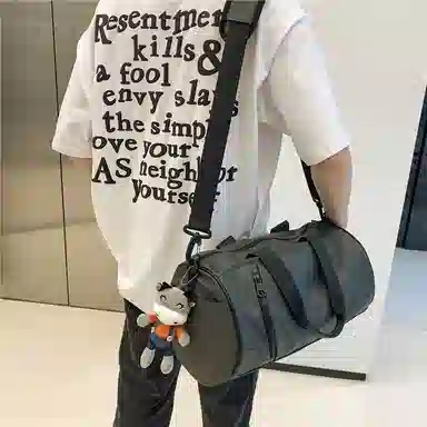 行途 大容量百搭 牛津布 健身包 大号 男女同款情侣款 绿色/灰色/黑色