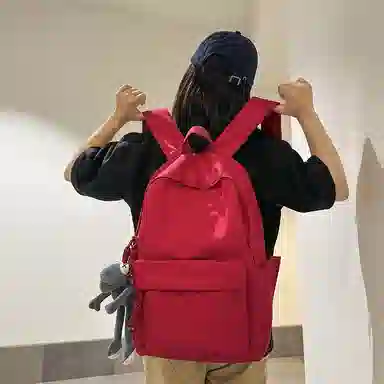 行途 旅行轻便简约校园学院大容量高中大学生 双肩包 男女同款情侣款 多色 尼龙