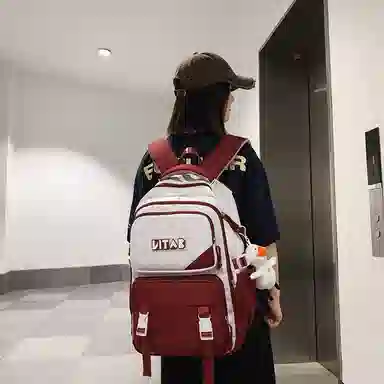 行途 大容量旅行大学生上课电脑韩版百搭 尼龙 书包双肩包 男女同款情侣款 多色