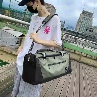 行途 旅行包干湿分离运动瑜伽包独立鞋仓大容量短途旅行训练包 牛津布 健身包 中号 男女同款情侣款 黑色/灰色/砖红色/绿色/蓝色/粉色