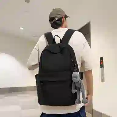 行途 旅行轻便简约校园学院大容量高中大学生 双肩包 男女同款情侣款 多色 尼龙