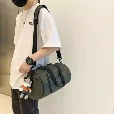 行途 大容量百搭 牛津布 健身包 大号 男女同款情侣款 绿色/灰色/黑色