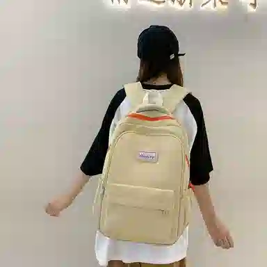 行途 初高中学生大学生简约校园风韩版 双肩包 尼龙 女款 多色