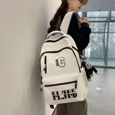 行途 潮流字母时尚简约大容量旅行高级感休闲 尼龙 双肩包 男女同款情侣款 多色