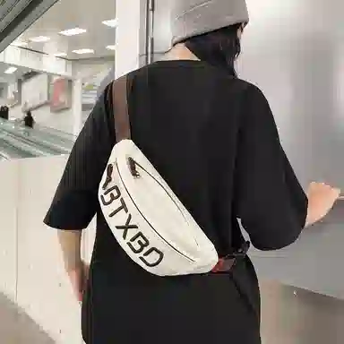 行途胸包男女背包字母斜挎包防泼水腰包女大容量单肩包运动潮牌男士包包