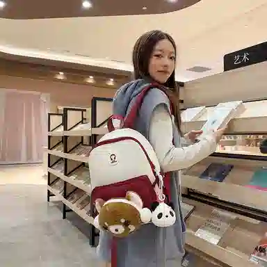 行途 学院风百搭可爱轻便小众设计 尼龙 双肩包 男女同款情侣款 多色