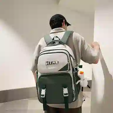 行途 大容量旅行大学生上课电脑韩版百搭 尼龙 书包双肩包 男女同款情侣款 多色