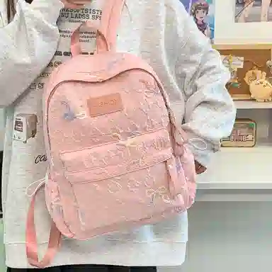 行途 小众高颜值日系百搭书包大容量初高中大学生电脑包 尼龙 双肩包 常规 女款 多色