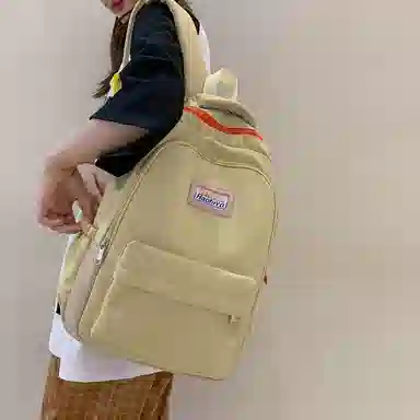 行途 初高中学生大学生简约校园风韩版 双肩包 尼龙 女款 多色