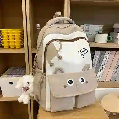 行途 可爱毛绒个性简约休闲 尼龙 双肩包 常规 女款 多色