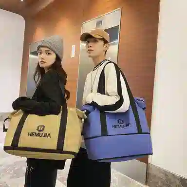 行途旅行包女短途大容量扩容健身包干湿分离尼龙手提斜挎包训练运动背包男女