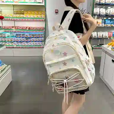 行途 书包初中生高中生大学生大容量包女防水轻便电脑背包 尼龙 双肩包 男女同款情侣款 多色