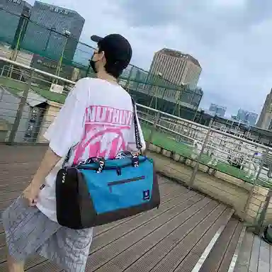 行途 旅行包干湿分离运动瑜伽包独立鞋仓大容量短途旅行训练包 牛津布 健身包 中号 男女同款情侣款 黑色/灰色/砖红色/绿色/蓝色/粉色