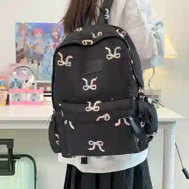 行途 小众高颜值日系百搭书包大容量初高中大学生电脑包 尼龙 双肩包 常规 女款 多色