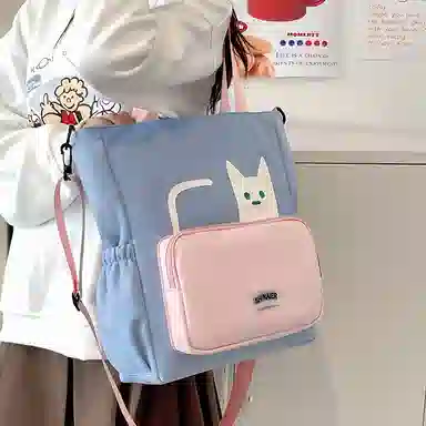 行途 小众可爱多功能流行通勤 尼龙 斜挎包 女款 多色