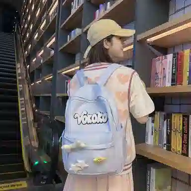 行途 可爱校园小清新质感甜酷旅行潮流轻便 牛津布 双肩包 常规 女款 黑色/红色/白色/黄色/蓝色