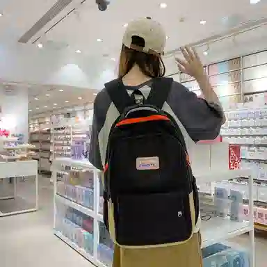 行途 初高中学生大学生简约校园风韩版 双肩包 尼龙 女款 多色