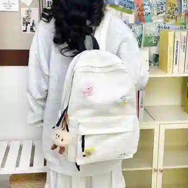 行途 学院风可爱休闲 条绒 双肩包 常规 男女同款情侣款 多色