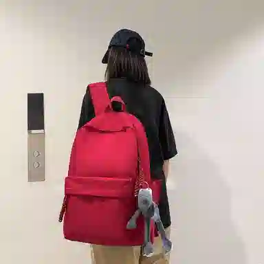 行途 旅行轻便简约校园学院大容量高中大学生 双肩包 男女同款情侣款 多色 尼龙